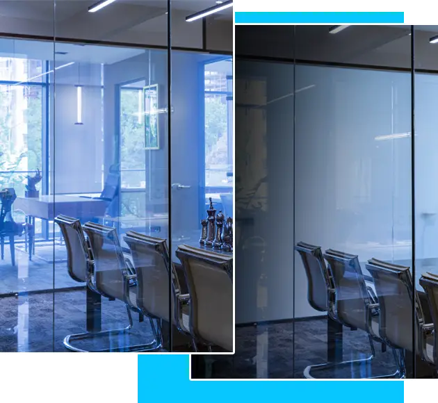 switchable glass partitioning