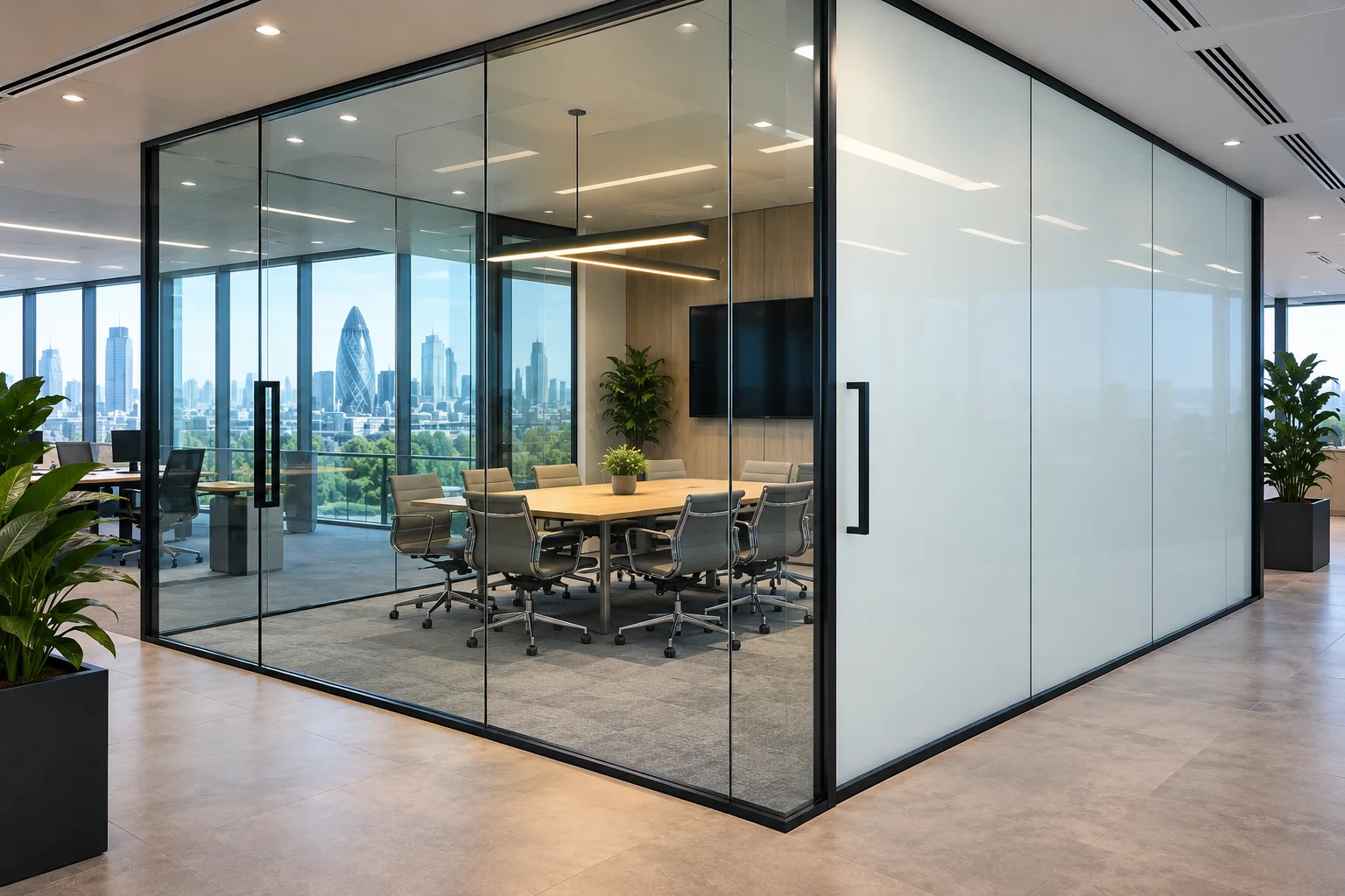 Discover how smart glass for offices provides instant privacy while maintaining natural light, modern design and flexible meeting spaces.